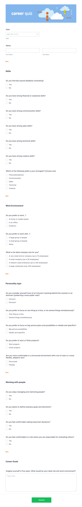 Skills Assessment Form Template