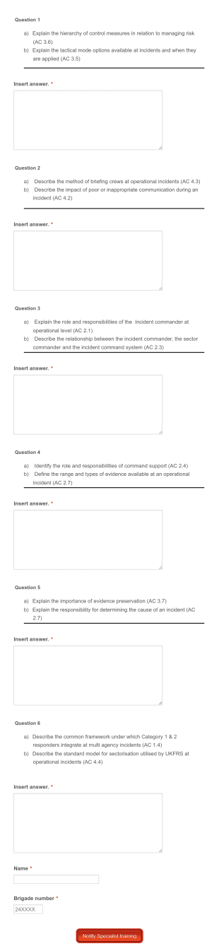 Skills For Justice Questions Form Template
