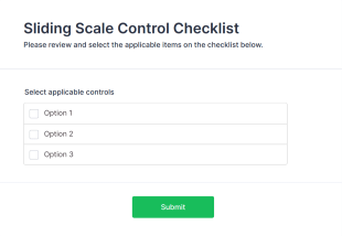 Sliding Scale Control Checklist Form Template