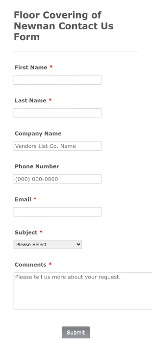 Small Business Contact Us Form Template