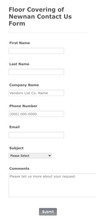 Small Business Contact Us Form Template