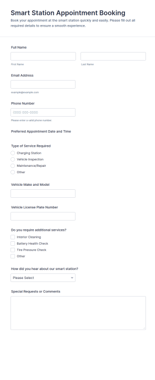 Smart Station Appointment Booking Form Template