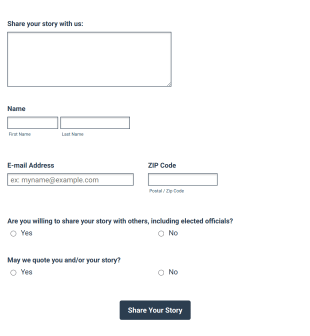 Share Your Story Form Template