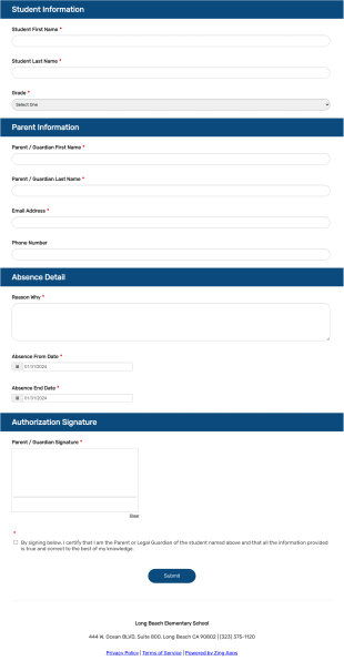 SMV4A Absence Form Template
