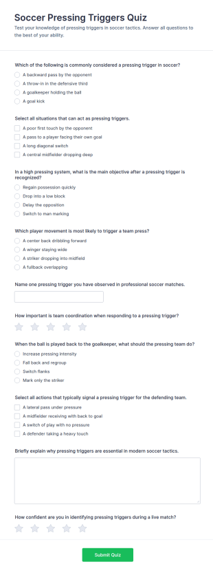 Soccer Pressing Triggers Quiz Form Template