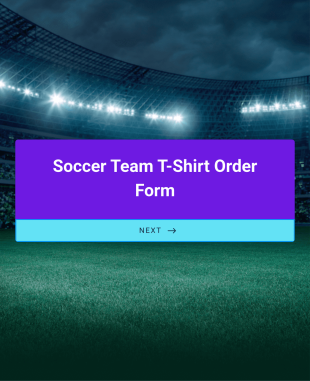 Soccer Team T Shirt Order Form Template