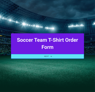 Soccer Team T Shirt Order Form Template