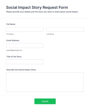Social Impact Story Request Form Template