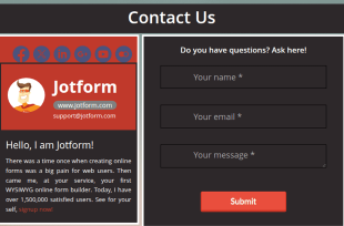 Social Media Contact Form Template