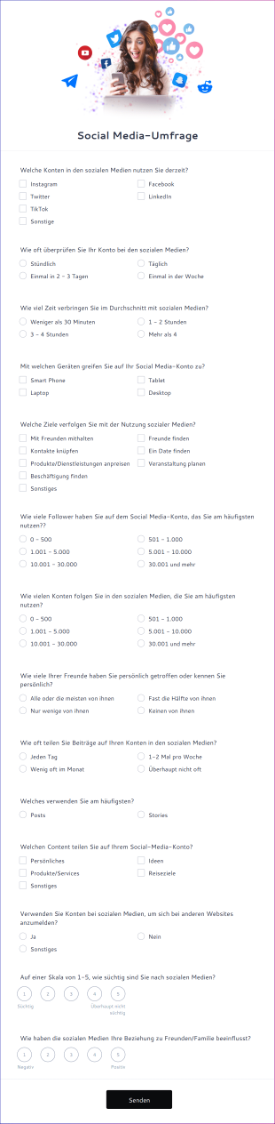 Social Media Umfrage