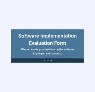 Software Implementation Evaluation Form Template