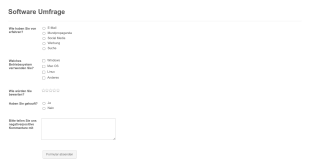 Software Umfrage Formular Form Template