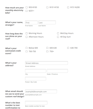 Solar Roof Survey Template Form Template