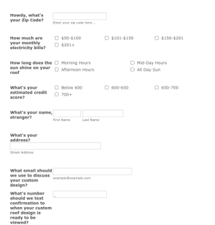 Solar Program Survey Form Template