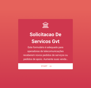 Solicitação De Serviços GVT Form Template