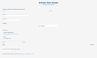 Solicitar Nota Simple