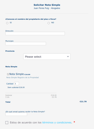 Solicitar Nota Simple