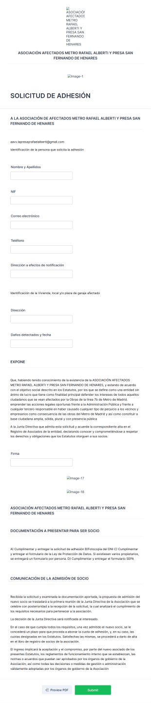 Solicitud De Adhesión