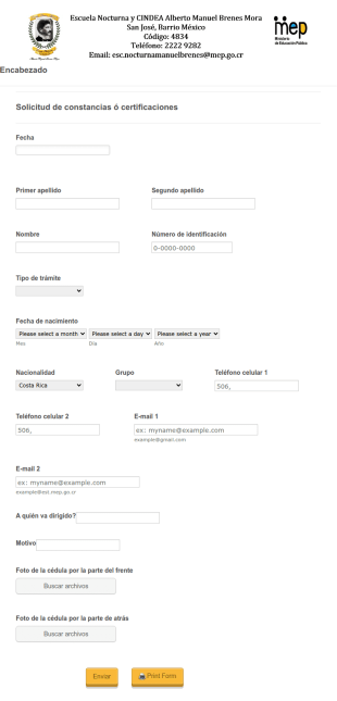 Solicitud De Constancias ó Certificaciones