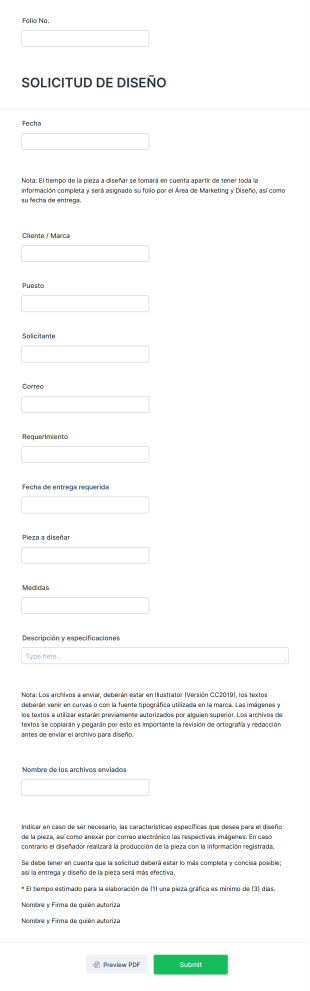 Solicitud De Diseño