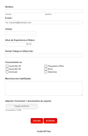 Solicitud De Empleo Para Arquitecto