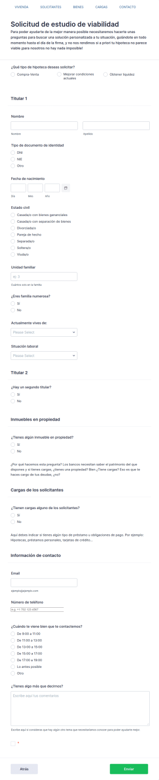Solicitud De Estudio De Viabilidad CH
