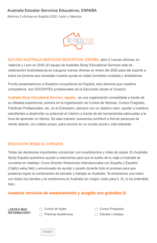 Solicitud De Información De Servicios Educativos
