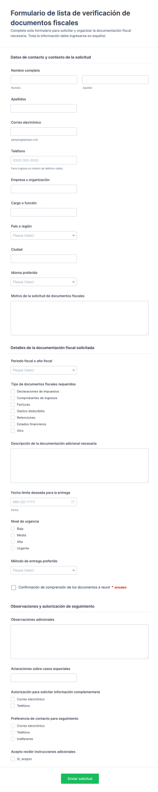 Solicitud De Lista De Documentos Fiscales