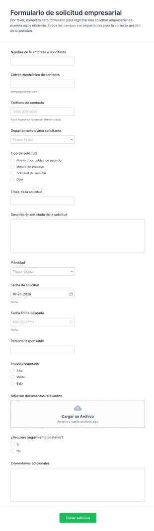Solicitud De Negocio
