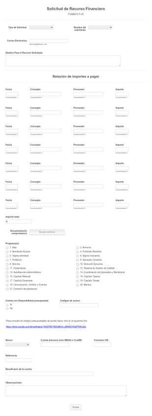 Solicitud De Recurso Financiero