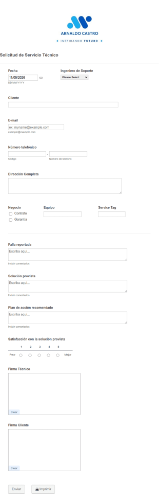 Solicitud De Servicio Técnico