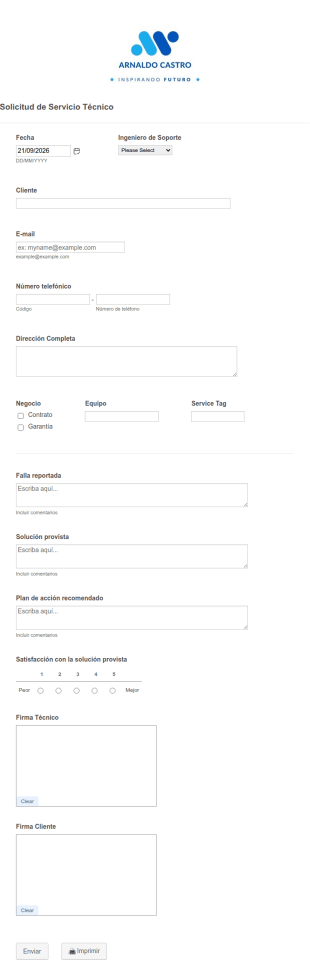 Solicitud De Servicio Técnico