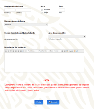 Solicitud De Servicio Tecnológico