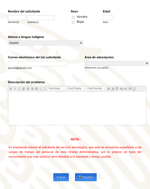 Solicitud De Servicio Tecnológico