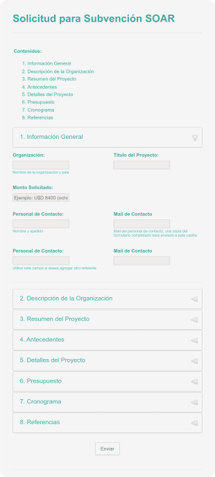 Solicitud De Subvención De Proyectos Form Template