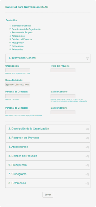 Solicitud De Subvención De Proyectos