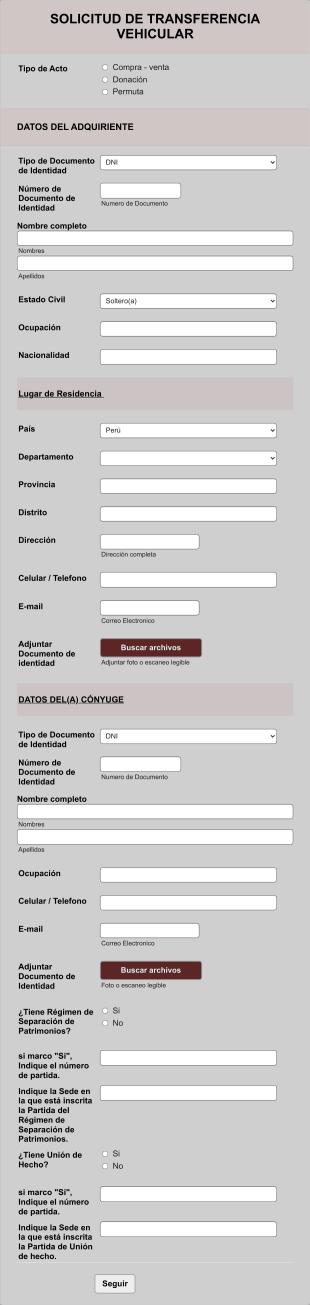 Solicitud De Transferencia Vehicular (Comprador)