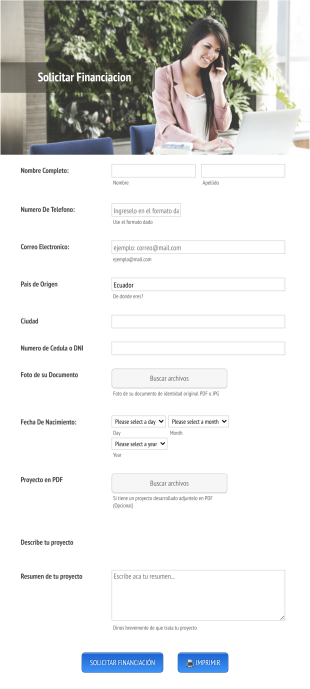 Solicitud Financiacion