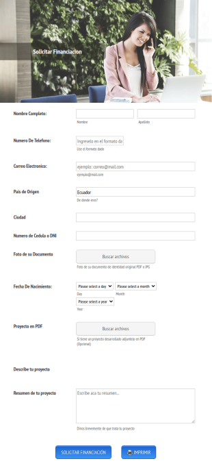 Solicitud Financiacion