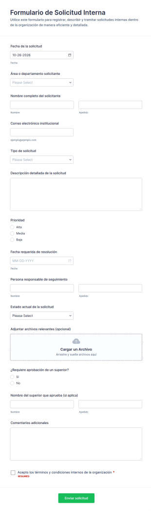 Solicitud Interna Formulario