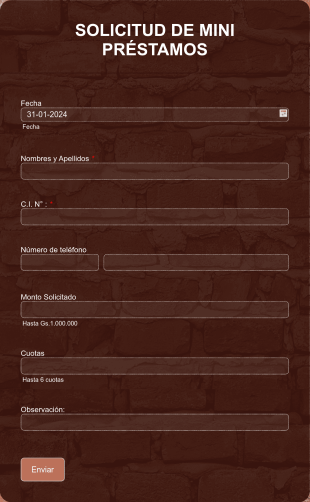 Solicitud Miniprestamo AFEMEC Form Template
