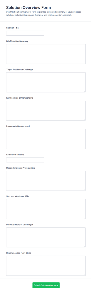 Solution Overview Form Template