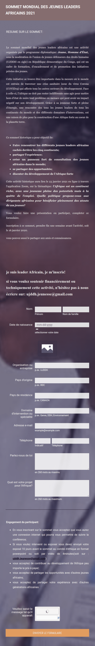 Sommet Mondial Des Jeunes Leaders Africains