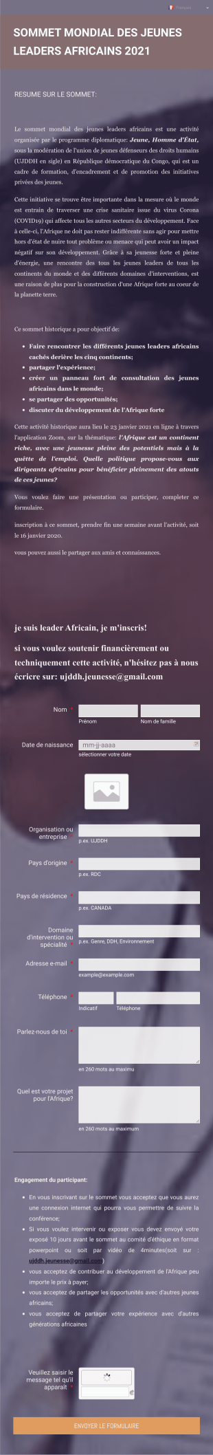 Sommet Mondial Des Jeunes Leaders Africains