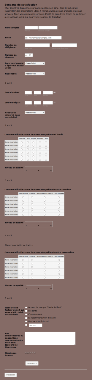 Sondage De Satisfaction