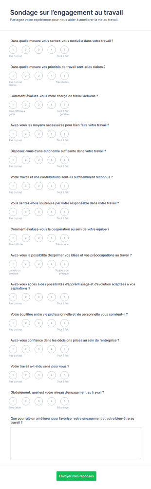 Sondage D’engagement Des Employés