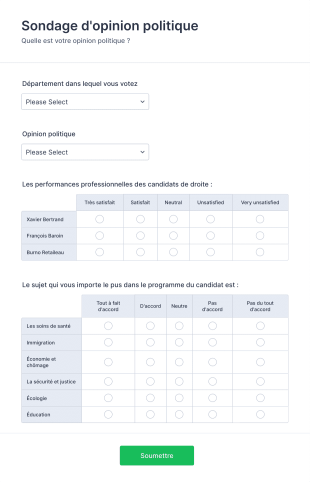 Sondage D'opinion Politique