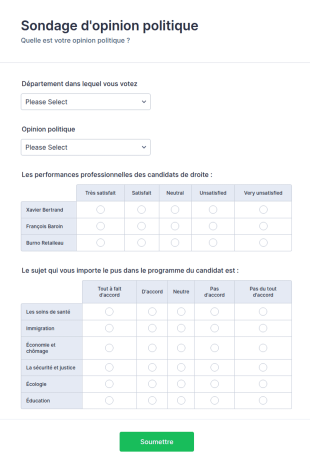 Sondage D'opinion Politique