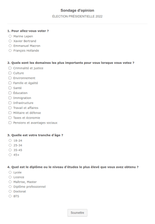 Sondage D'opinion