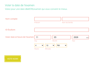 Sondage Sur La Date De L'examen Coloré
